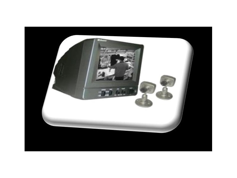 Black-and-White CCTV Monitoring Kit